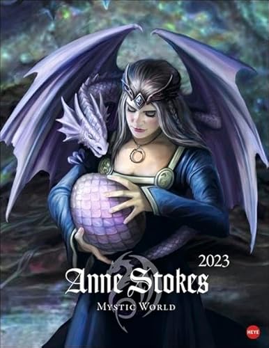 Anne Stokes: Mystic World Posterkalender 2023. Mystische Wesen in einem großen Wandkalender für Fantasy-Fans. Kalender im Großformat 34x44 cm.