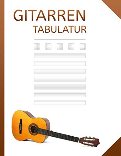 Gitarren Tabulatur Block: Notizbuch | Tab-Block | Gitarrentabulatur Heft | Noten Heft (Classic Notebooks)