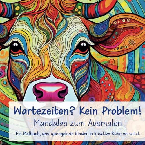 Wartezeiten? Kein Problem! Mandalas zum Ausmalen: Ein Malbuch, das quengelnde Kinder in kreative Ruhe versetzt (Malbücher für Wartezeiten)