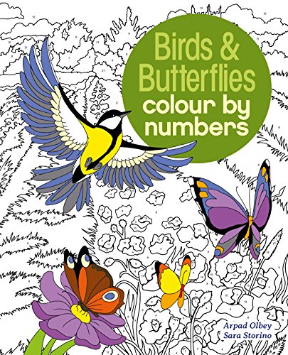 Birds & Butterflies Colour by Numbers (Arcturus Colour by Numbers Collection)