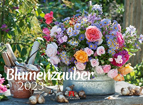 Blumenzauber Kalender 2023, Wandkalender im Querformat (45x33 cm) - Blumenkalender