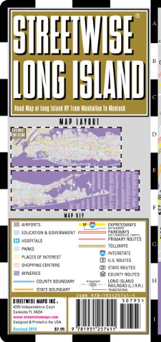 Streetwise Long Island: Road Map of Long Island NY from Manhattan to Montauk von Streetwise Maps