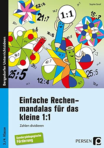 Einfache Rechenmandalas für das kleine 1:1: Zahlen dividieren (3. und 4. Klasse)