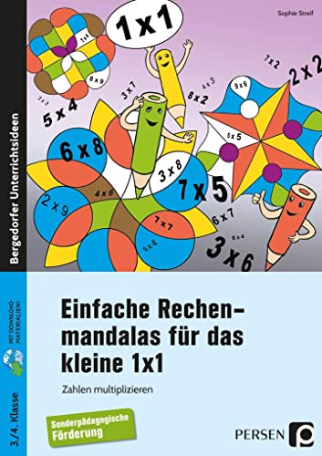 Einfache Rechenmandalas für das kleine 1x1: Zahlen multiplizieren (3. und 4. Klasse)