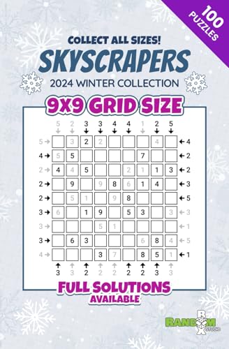 Skyscrapers / Towers Puzzle Book: 100 Logic Puzzles for Adults – 9x9 Grid Size – Easy to Hard Difficulty Levels: 2024 Winter Collection – A Perfect ... / Towers Puzzle Book 2024 Winter Collection) von Independently published