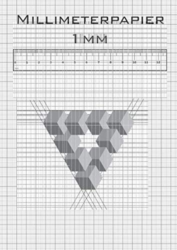 1mm Notizbuch, Millimeterpapier: Architekten Zeichenblock, Mathematik und Geometrie