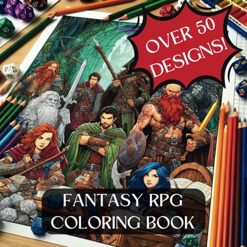 Fantasy RPG Mandala Coloring Book For Adults (Adult Mandala Coloring Books) von Independently published