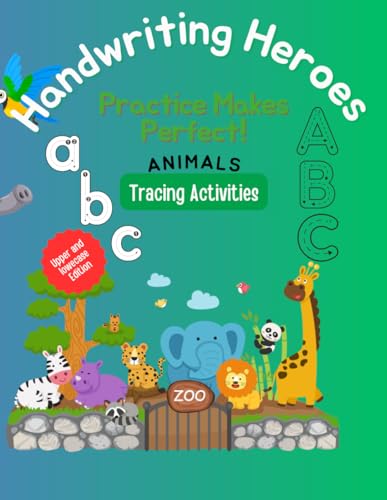 Little Learner's Tracing Workbook: Animal Alphabets Upper and Lowercase Edition (A4 size) von Independently published
