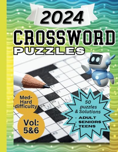 Crossword Puzzles: Word puzzles made for adults, seniors and teens. Volumes 5 and 6 von Independently published