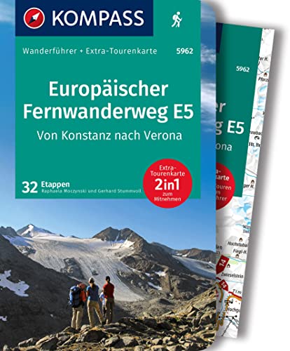 KOMPASS Wanderführer Europäischer Fernwanderweg E5, Von Konstanz nach Verona, 32 Etappen mit Extra-Tourenkarte: GPS-Daten zum Download KOMPASS Wanderführer Europäischer Fernwanderweg E5, Von Konstanz nach Verona, 32 Etappen mit Extra-Tourenkarte: GPS-Daten zum Download