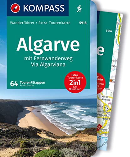 KOMPASS Wanderführer Algarve mit Fernwanderweg Via Algarviana, 64 Touren / Etappen mit Extra-Tourenkarte: GPS-Daten zum Download von KOMPASS-KARTEN