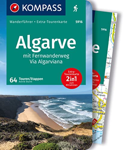 KOMPASS Wanderführer Algarve mit Fernwanderweg Via Algarviana, 64 Touren / Etappen mit Extra-Tourenkarte: GPS-Daten zum Download
