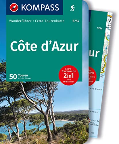 KOMPASS Wanderführer Côte d'Azur, Die schönsten Küsten- und Bergwanderungen, 50 Touren mit Extra-Tourenkarte: GPS-Daten zum Download von KOMPASS-KARTEN