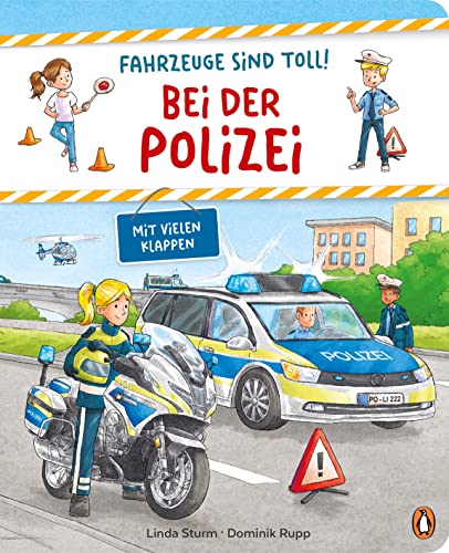 Fahrzeuge sind toll! - Bei der Polizei: Pappbilderbuch mit Klappen für Kinder ab 2 Jahren Fahrzeuge sind toll! - Bei der Polizei: Pappbilderbuch mit Klappen für Kinder ab 2 Jahren
