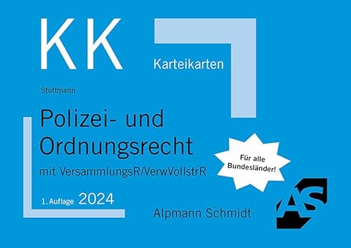 Karteikarten Polizei- und Ordnungsrecht: mit VersammlungsR/VerwVollstrR (Karteikarten Öffentliches Recht)