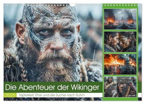 Die Abenteuer der Wikinger (Wandkalender 2025 DIN A3 quer), CALVENDO Monatskalender von CALVENDO