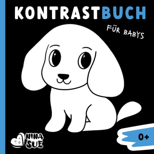 Kontrastbuch für Babys - Ein Montessori-Buch für die visuelle Entwicklung von Babys: Einzigartiges Babybuch ab 0 Monaten mit wunderschönen schwarz-weiß Kontrast-Motiven von Independently published