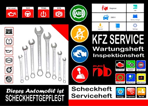 KFZ AUTOMOBIL SERVICEHEFT Scheckheft Inspektionsheft Wartungsheft Service Leistungen: Universell einzusetzen als Ersatz, verloren gegangene oder voll ausgefüllte Servicehefte KFZ AUTOMOBIL SERVICEHEFT Scheckheft Inspektionsheft Wartungsheft Service Leistungen: Universell einzusetzen als Ersatz, verloren gegangene oder voll ausgefüllte Servicehefte
