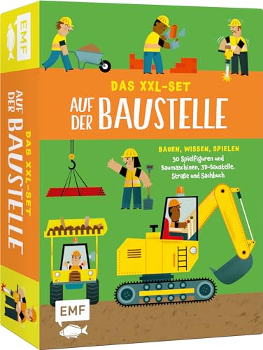 Das XXL-Set – Bauen, Wissen, Spielen: Auf der Baustelle: Mit 50 tollen Spielfiguren und beweglichen Baumaschinen, ausklappbarer 3D-Baustelle, Straße zum Zusammensetzen und Sachbuch Das XXL-Set – Bauen, Wissen, Spielen: Auf der Baustelle: Mit 50 tollen Spielfiguren und beweglichen Baumaschinen, ausklappbarer 3D-Baustelle, Straße zum Zusammensetzen und Sachbuch