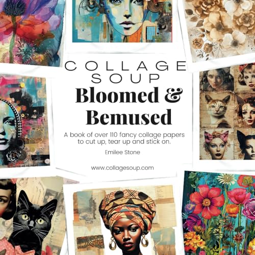 Collage Soup - Bloomed & Bemused: A book of fancy collage papers to cut up, tear up and stick on. von Independently published