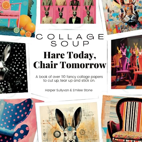 Collage Soup - Hare Today, Chair Tomorrow: A book of over 110 fancy collage papers to cut up, tear up and stick on von Independently published