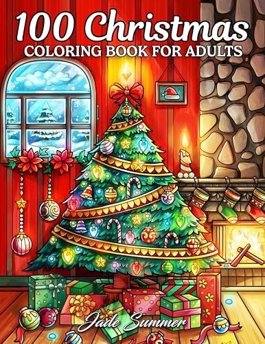 100 Christmas: A Christmas Coloring Book for Adults with Santas, Reindeer, Ornaments, Wreaths, Gifts, and More! (Christmas Coloring Books) von Independently published