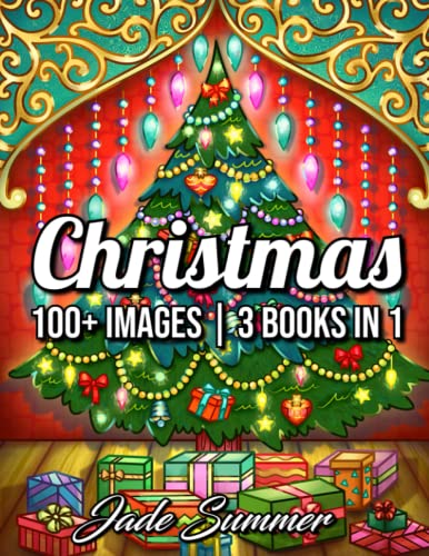 100 Christmas: A Christmas Coloring Book for Adults with Santas, Reindeer, Ornaments, Wreaths, Gifts, and More! (Christmas Coloring Books)