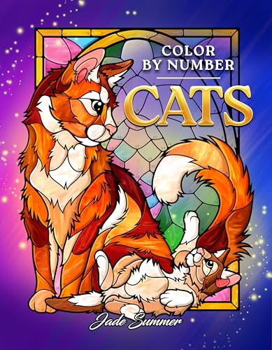 Color by Number Cats: Coloring Book with Fun, Easy, and Relaxing Designs for Adults, Teens, and Seniors (Color by Number Coloring Books) von Fritzen Publishing LLC