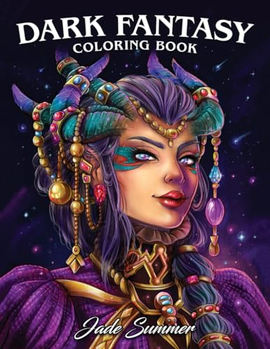 Dark Fantasy: Horror Adult Coloring Book with Fairies, Mermaids, Princesses, Unicorns, Vampires, Witches and More!