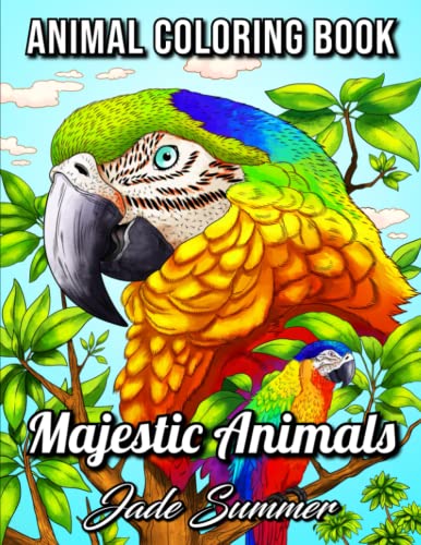 Majestic Animals: An Adult Coloring Book with Beautiful Animals and Relaxing Nature Scenes von Independently published