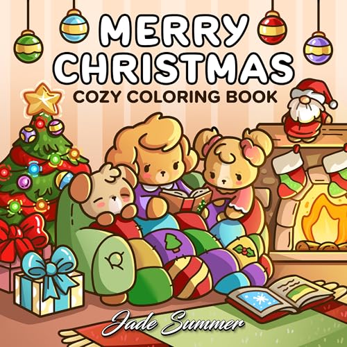 Merry Christmas: Cozy Coloring Book for Adults and Teens with Adorable Characters and Cute Holiday Scenes for Relaxation (Comfy and Cozy Coloring Books) von Fritzen Publishing LLC