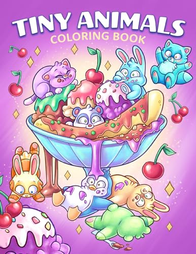 Tiny Animals Coloring Book: For Adults with Hilarious Scenes for Fun and Relaxation (Cute Animal Coloring Books)