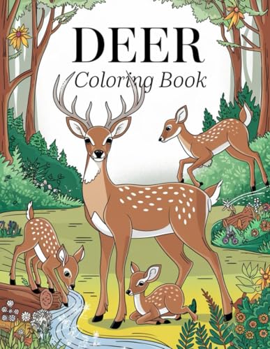 Majestic Deer Coloring Book: 30 Stunning Designs for Kids and Adults: Relax, Color, and Bring Graceful Deer to Life Majestic Deer Coloring Book: 30 Stunning Designs for Kids and Adults: Relax, Color, and Bring Graceful Deer to Life von Independently published