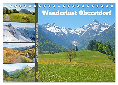 Wanderlust Oberstdorf 2024 (Tischkalender 2024 DIN A5 quer), CALVENDO Monatskalender von CALVENDO