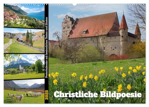 Christliche Bildpoesie (Wandkalender 2025 DIN A2 quer), CALVENDO Monatskalender