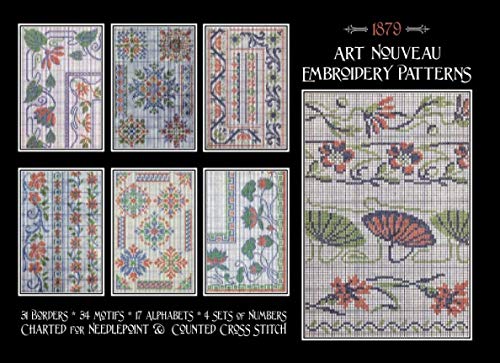 Art Nouveau Embroidery Patterns: Charted for Needlepoint & Counted Cross Stitch von Independently published