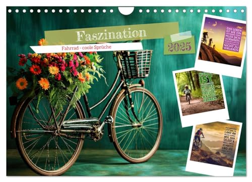 Faszination Fahrrad - coole Sprüche (Wandkalender 2025 DIN A4 quer), CALVENDO Monatskalender von CALVENDO