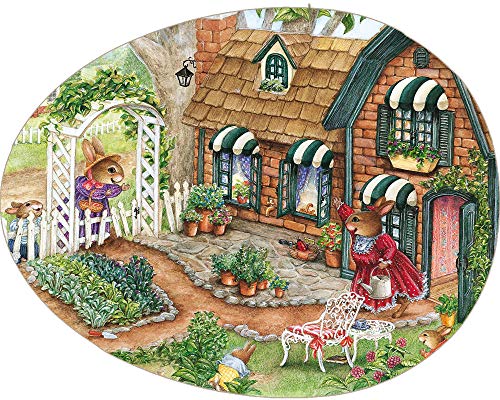 Hasentreffen. Ei-Puzzle zu Ostern: Puzzle in einer eiförmigen Geschenkbox (Holly Pond Hill)