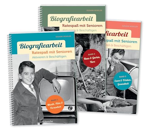 Biografiearbeit - Ratespaß mit Senioren, 3 Bde. im Set: Band 1: Musik, Film & Fernsehen, Band 2: Haus & Garten, Tiere, Band 3: Essen & Trinken, Gesundheit von Schltersche Verlag