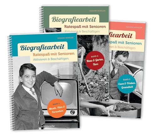 Biografiearbeit - Ratespaß mit Senioren, 3 Bde. im Set: Band 1: Musik, Film & Fernsehen, Band 2: Haus & Garten, Tiere, Band 3: Essen & Trinken, Gesundheit von Schlütersche