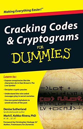 Cracking Codes & Cryptograms for Dummies (For Dummies Series) von For Dummies