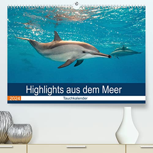 Highlights aus dem Meer - Tauchkalender (hochwertiger Premium Wandkalender 2024 DIN A2 quer), Kunstdruck in Hochglanz