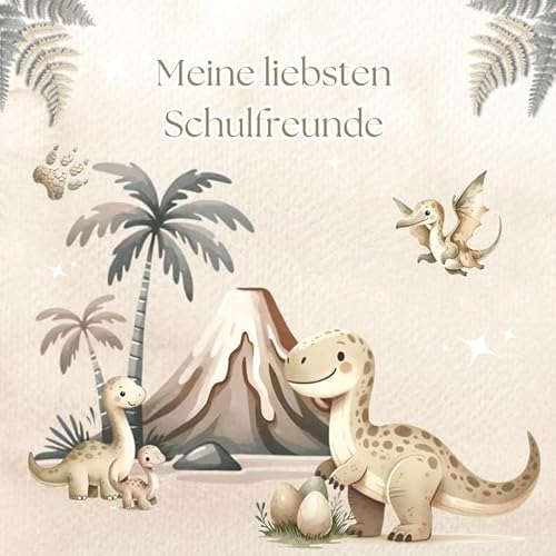 Meine liebsten Schulfreunde - Dino-Abenteuer: Ein Ausfüllbuch für Schulkinder von Pixelzauber