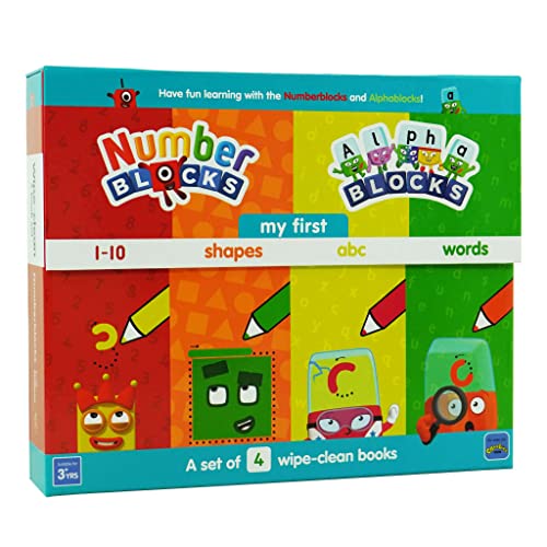 Numberblocks and Alphablocks: My First Numbers and Letters Set (4 wipe-clean books with pens included) (Numberblock Wipe Clean Titles) von Sweet Cherry Publishing