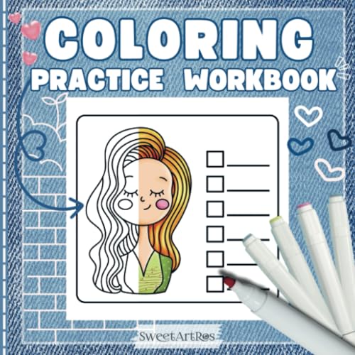 Coloring Practice Workbook: Blank Layouts to Fill with Favorite Color Combos, Patterns, and Textures – Ideal for Tracking Tutorials and Creating Your Personal Coloring Guide! von Bookmundo