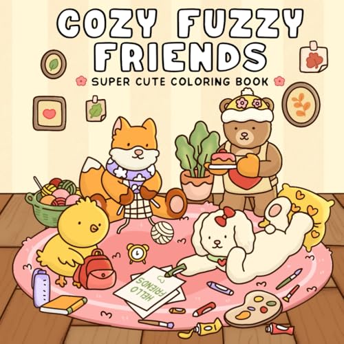 Cozy Fuzzy Friends: Coloring Book for Adults & Teens Featuring Super Cute Animal Characters in Hygge Inspired Scenes for Relaxation and Stress Relief. Cozy Fuzzy Friends: Coloring Book for Adults & Teens Featuring Super Cute Animal Characters in Hygge Inspired Scenes for Relaxation and Stress Relief. von Independently published