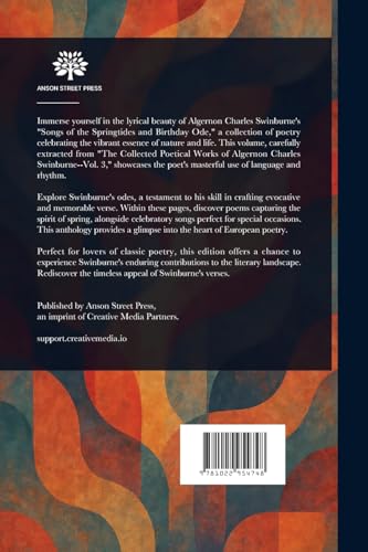 Songs of the Springtides and Birthday Ode von Anson Street Press