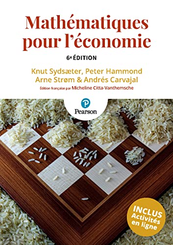 Mathématiques pour l'économie 6e édition