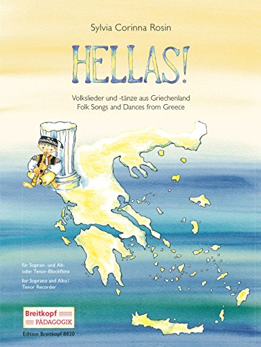 HELLAS! Volkslieder und -tänze aus Griechenland für 2 Blockfloten und Gitarre (ad lib) (EB 8820 ) von Breitkopf & Härtel