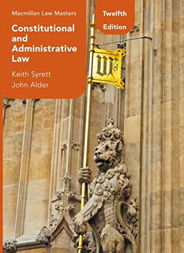 Constitutional and Administrative Law (Hart Law Masters)